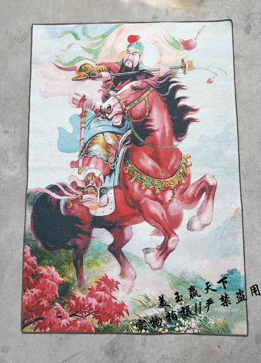 RITAO CHAN　中国唐木彫刻関羽と張飛　武人像置物　M　R2697K RITAO CHAN 中国唐木彫刻関羽と張飛 武人像置物 M R2697K 張飛