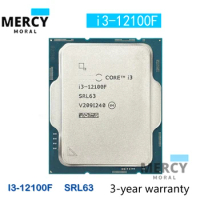 Original I3-12100F For Intel Core i3 12100F 3.3GHz 4-core 8-thread CPU Processor Intel 7NM L3=12M 60W LGA 1700 Warranty 3 years