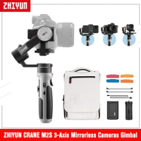 Zhiyun Crane M2S M2 S 3-Axis Mirrorless Cameras Gimbal Handheld Stabilizer for Sony Canon Action Compact Camera iPhone 14
