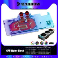 Barrow GPU Water Block For GALAX RTX 3090 3080 GAMER OC, Full Covered VGA Cooler + Backplate, 5V ARGB SYNC, BS-GAG3090-PA2