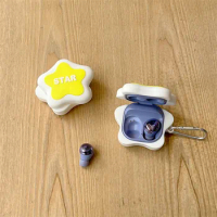 For Samsung Galaxy Buds FE/Buds 2 pro/Buds Live/Buds pro/Buds 2,Creative star pattern Design Silicone Earphone Case with Hook
