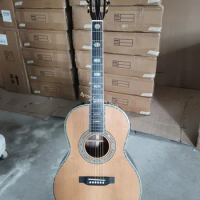 free shipping left handed OOO guitar custom guitar lefty 45 electric acoustic guitar solid cedar acoustic guitar