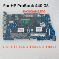 DAX8QAMB8D0 For HP ProBook 440 G8 Laptop Motherboard CPU I3-1115G4 I5-1135G7 I7-1165G7 DDR4 100% Tested OK