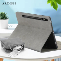 ARDISSI Tablet Stand Case for Samsung Galaxy Tab S8 Plus S7 FE S6 LITE Funda Book Cover Cases Microfiber PU Leather Flip Sleeve