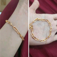 Gelang polos paperclip yaxiya jewelry
