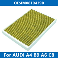 Car Cabin Filter Air Conditioner 4M0819439B For AUDI B9 C8 A4 A5 A6 A7 A8 Q5 Q7 Q8 E-TRON 2.0TDI 3.0 30 35 40 45TFSI Activated