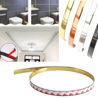 20 meters Gold Tape Self-adhesive Mirror Wall Sticker Waterproof PVC Decoration Line for Background Wall furniture Decor Decal