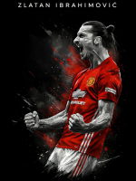 โปสเตอร์ ซลาตัน อิบราฮิโมวิช Zlatan Ibrahimovic Manchester United Manu นักฟุตบอล Poster รับทำ โปสเตอ