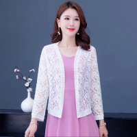 Áo khoác mỏng khoét lỗ cho phụ nữ, thiết kế thời trang với ren khoét lỗ, cardigan tay dài thoáng khí