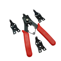 6" Circlip Pliers with Detachable Head Multifunctional Retainer Pliers Crimping Tool Auto Repair Hand Tool Set