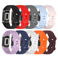 Silicone Wrist Strap For Fitbit Charge 6 5 Smart Bracelet Wristband Accessories