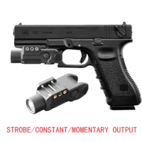 450 Lumens High Output Tactical Pistol Airsoft Flashlight Sensor Strobe Pistol Weapon Light for cz p09 Glock 17 19 Scout Light