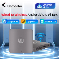 Camecho Carplay Android Auto Apple Ai Box Wireless Android Auto Car Adapter Streaming Box for VW Audi Toyota Honda