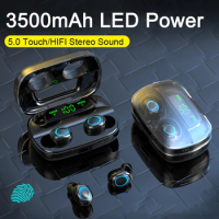 TWS Wireless Earphones Waterproof 6D Stereo Headsets Bluetooth 5.0 Touch Control Earbuds 3500mAh Powerbank Headset with Mic S11