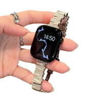 Compatible with Apple Watch 11, Irregular Diamond-Studded Women's iWatch 10/9/8/7 SE Strap