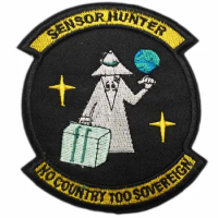 4" NRO Sensor Hunter Area 51 Aliens Space Movie TV Series Costume Embroidered iron on patch Tshirt TRANSFER MOTIF APPLIQUE