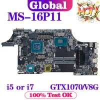 KEFU Mainboard For MSI MS-16P11 MS-16P1 GE63VR GE63 GE73 GE73VR GP63 GP73 GL73 GL63 Laptop Motherboard i5 i7 7th Gen GTX1070/V8G