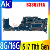B3302FEA Mainboard For ASUS LAPTOP B3302FEA Laptop Motherboard with I5-1135G7 I7-1165G7 cpu 8G 16GB RAM