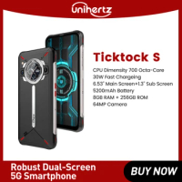 Unihertz Ticktock S 5G Smart phone Rugged 8GB 256GB Cell Phone 5200mAh Mobile Phone 64MP Camera 30W Dimensity 700