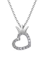 Her Jewellery Crown Love Pendant WG - Kalung Crystal Swarovski by Her Jewellery