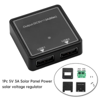 5V 3A Solar Panel Power Bank Dual USB Charge Voltage Controller 5-30V to 5V 3A Regulator Charger Voltage Controller