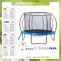 VEVOR Trampoline Heavy Trampoline with Jumping Mat and Spring Cover Padding Outdoor Recreational Trampolines for Kids Adults