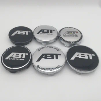 4pcs 56mm 60mm 65mm 68mm ABT Car Wheel Center Hub Cap Badge Emblem Sticker Styling Accessories Auto Parts