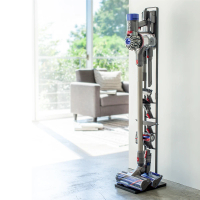 【日本YAMAZAKI】tower多功能吸塵器收納架-適用dyson 戴森吸塵器 :V6、V7、V8、V10、V11、SV18(黑)