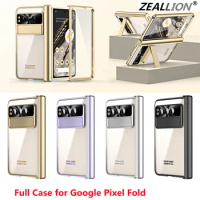 Phantom Plating Phone Case for [Google Pixel Fold] Cover Hinge Folding Bracket with Front Screen Glass Film