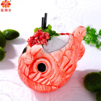Aixiangru Ceramic Tiki Mug Nordic Style INS Web Celebrity Ceramic Lovely Personality Creative Cocktail Wine Glass Tiki Japanese