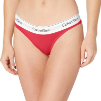 【Calvin Klein 凱文克萊】女時尚棉質紅色丁字褲款內著-網(預購)