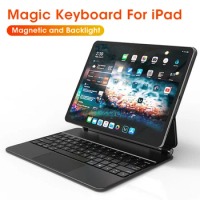 Magic Keyboard for iPad Pro 11'' 12.9'' 2018 2020 2021 2022 Air 4 5 for iPad 10th Magnetic Case With Backlight Korean Keyboard