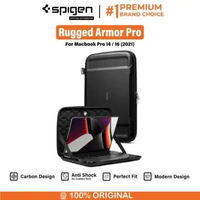Tas Laptop Macbook Pro 14/16 2021 Spigen Rugged Armor Pro Sleeve Case Black,14"