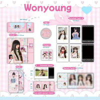 Thẻ Kanji YUQI IVE WONYOUNG, Thẻ Lomo Trong Suốt Laser Hologram, Thẻ Ảnh ID MIYEON MINNIE SOYEON SHU