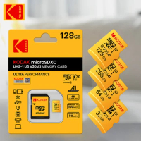 Original KODAK 32GB 64GB 128GB 256GB Memory Card 64GB U3 4K Micro TF SD Card 64G SDHC Mini microsd UHS-I C10 TF Trans Flash card