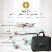[OK]AA 1800 TC Premium Quality iSilk Tex Comforter Bedsheet Full set