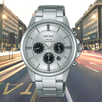 【SEIKO 精工】限量款 CS三眼/SOLAR太陽能魯邦三世3號計時41㎜-加超值好禮SK004(SBPY043J1/V175-0AG0S)