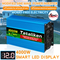 EU 600W 1500W Modified Sine Wave Inverter AC 12V 220V 50HZ High Power Converter LED Voltage Display