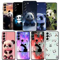 Cartoon Lovely Panda For Samsung Galaxy S22 Ultra 5G S20 FE S21 Plus S7 Note 20 10 S9 S10 Lite S8 S10e S20FE Note20 Note10 Case
