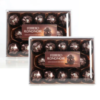 【金莎】德國FERRERO RONDNOIR 黑金莎巧克力14粒*雙入組(黑巧克力朗莎 頂級巧克力)