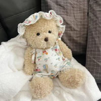 NEW Good night Baby Bear Plush Toy Doll with clothes and hat Teddy Bear Doll Birthday Christmas Gift kawaii room decor