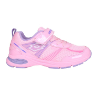 LOTTO 女中童競速避震跑鞋-運動 慢跑 反光 LT3AKR8283 粉紅紫白