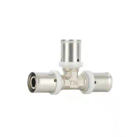 Aluminum-plastic pipe special compression type equal-diameter tee copper joint equal-diameter tee 1216 1620