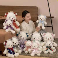 Boneka Beruang Renda Lolita Lucu Boneka Beruang Teddy Hadiah Acara Boneka Mainan Mewah Kecil 55cm Do