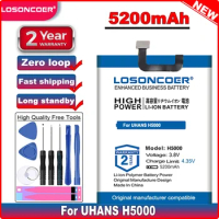 LOSONCOER Good Quality Battery H5000 5200mAh Top Capacity Battery for UHANS H5000 Batteries