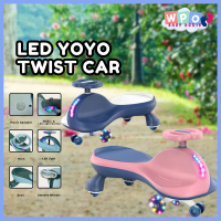 NEW WPO Yoyo Car Twist Car Kids Child Plasma Car Swing Car with Light & Music Outdoor Baby Car Keret