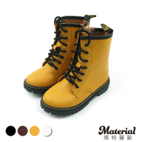 Material 瑪特麗歐 童靴 時尚兒童馬丁中筒靴  T31463