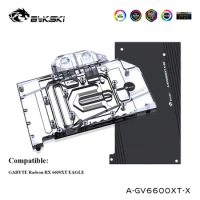 Bykski GPU Water Block Compatible GIGABYTE Radeon RX 6600 EAGLE Graphics Card VGA Cooling Cooler,A-GV6600XT-X