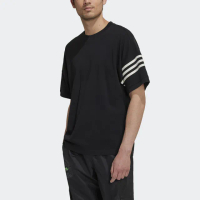 【adidas 愛迪達】New C Tee 男 短袖 上衣 運動 休閒 垂肩 落肩 國際版 寬鬆 棉質 黑(HM1875)