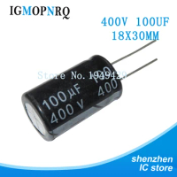 5pcs 400V100UF 18*30MM 100UF 400V 18*30 new aluminum electrolytic capacitor